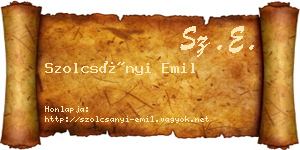 Szolcsányi Emil névjegykártya